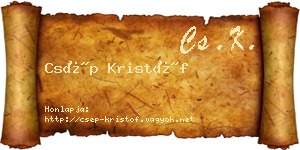 Csép Kristóf névjegykártya
